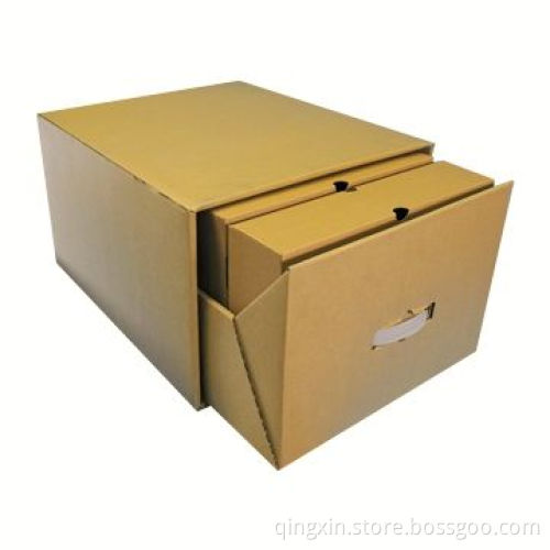 Kraft Paper File Boxes, Made of White Card
